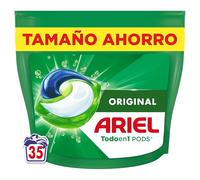 Ariel PODS Todo En 1, Detergente Líquido Para Lavadora 35 Capsulas/Pastillas, Original, 5 Acciones Para Una Limpieza Increíble