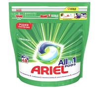 Ariel Todo En Uno Pods Original Detergente En Cápsulas 48 Pods, 48 Lavados, Óptimo Para Lavar A Baja Temperatura, Perfume Duradero