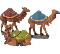 Aries Boutique T2 Juego DE 3 Camellos DE 9,7 cm: Adornos navideños, 3 Camellos, pequeñas Figuras religiosas, 3 Camellos sabios.