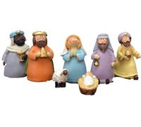 Aries boutique T3 - Navidad Figuras, Belén en Miniatura, Conjunto de 7 Piezas, El Nacimiento del niño Jesús, exhibición de Navidad,
