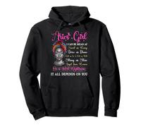 Aries Girl Black Queen Zodiac Cumpleaños Afro Mujeres Sudadera con Capucha