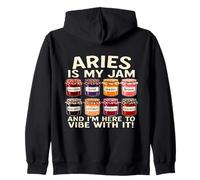 Aries Is My Jam Funny Astrology Zodiac Sign Tarros Gráfico Sudadera con Capucha