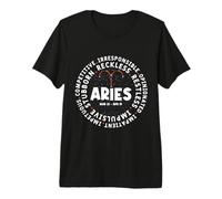 Aries Rasgos Horóscopo Zodíaco Divertido Aries Camiseta Premium