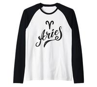 Aries | Signos del zodíaco Camiseta Manga Raglan