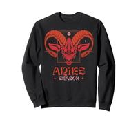 Aries Temporada Ram Head Zodíaco Signo de Fuego Horóscopo Astrología Sudadera
