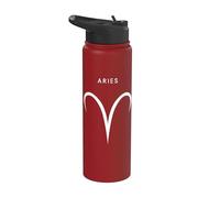 Aries The Ram - Signo zodiacal minimalista Stainless Steel Insulated Water Bottle