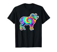 Aries The Ram Tie Dye, Carnero Multicolor, Horóscopo Colorido Camiseta