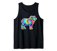 Aries The Ram Tie Dye, Carnero Multicolor, Horóscopo Colorido Camiseta sin Mangas