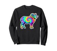Aries The Ram Tie Dye, Carnero Multicolor, Horóscopo Colorido Sudadera
