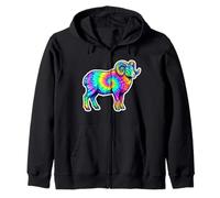 Aries The Ram Tie Dye, Carnero Multicolor, Horóscopo Colorido Sudadera con Capucha