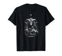 Aries Zodiac a Ram Símbolo para Astrología Oscura Camiseta