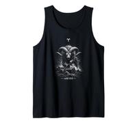 Aries Zodiac a Ram Símbolo para Astrología Oscura Camiseta sin Mangas