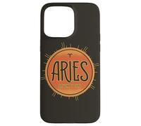Aries Zodiaco Elemento Fuego Astrología Horóscopo Arte Celestial Carcasa para iPhone 15 Pro Max