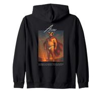 Aries Zodiaco Oso Retro Beefcake Queer Orgullo Gay Arte Sudadera con Capucha