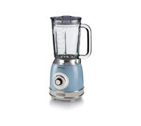 Ariete 583/05 Batidora De Vaso Vintage, 1000W, Jarra Vidrio 1.5 Litros, 4 Cuchillas Acero Inoxidable, 4 Velocidades, Función Pulse, Color Azul