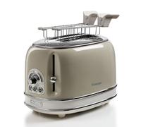 Ariete 155 Tostador Vintage, 810 W, Metal, 2 Ranuras, Beige