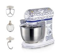 Ariete 1588 Amasadora Planetaria - Pan, pizza y postres - 7 Velocidades - 3 Batidores - 5,5 Litros - Acero Inoxidable - 2400 Vatios