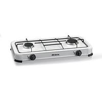 Ariete 1992 Hornillo de gas, 2 fuegos, encendido manual, regulación de llama, blanco