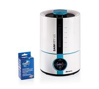 Ariete 2836 Sani-Jet Air, atomizador desinfectante ultrasónico, 30 vatios, capacidad de tanque de 5 L, 3 niveles de intensidad, pantalla LED, blanco/azul