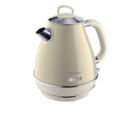 Ariete 2869 Vintage Hervidor de Agua Eléctrico y Té, Diseño Retro Italiano, 1.7 Litros, 2000W, Apagado Automático, Inalámbrico, Color Beige/Crema