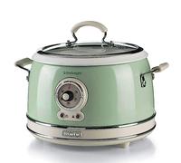 ARIETE 2904 Arrocera Rice Cooker & Slow Cooker, cocción a vapor, línea vintage, 3.5 L, revestimiento cerámico antiadherente, 650 W, verde