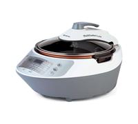 Ariete Olla a presión multifunción 2945 Multicooker Twist con cuchilla batidora, pantalla LCD, 30 programas predefinidos, recipiente de 5 l, libro de recetas (francés no garantizado), blanco/gris