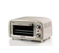 Ariete 3919 Horno eléctrico vintage, 800 W, capacidad 10 l, doble cristal, retro, beige