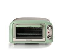 Ariete Horno 3919 Vintage 10 L 800 W hasta 230 °C temporizador 60 min doble acristalamiento verde