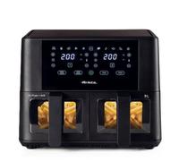 Ariete 4631 Freidora de aire doble 9L, 2400W, capacidad total 9L, 11 programas, multifuncional, hasta 3,6 kg de frito Temperatura hasta 200 °C, doble cesta, sin BPA, negro