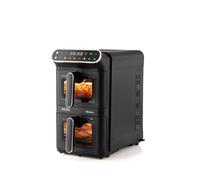 Ariete 4640/00 Air Fryer Vertical Duo - Freidora vertical de aire doble, 2460 W, 11 L, dos tambores, sincronización y dual, 6 programas, función de parrilla, hasta 200 °C