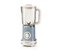 Ariete 568/05 - Batidora de Vaso Vintage, Fácil de Guardar, 500 W, Jarra 1.5 L, Jarra Plástico, 6 Cuchillas Acero Inoxidable, 2 Velocidades, Función Pulse, Doble Seguridad, Azul