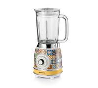 Ariete 583 Batidora Positano con vaso de vidrio de 1,5 litros, 4 cuchillas de acero inoxidable, 4 velocidades + pulso, 1000 vatios