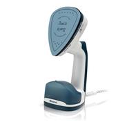 Ariete 6246 Cepillo plancha de vapor 2 en 1, 1000 W, 0.18 litros, suela antidaherente de cerámica, luz led, cable 2.5 min, listo en 60 segundos, blanco y azul