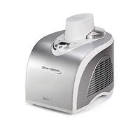 Ariete 693 Heladera Gran Gelato, Máquina para hacer Helados Autoenfriante de Metal con Compresor, 135 W, Cesta extraíble de 1 L, Helados aRrtesanales y Sorbetes, Pantalla LCD, Blanco Plateado