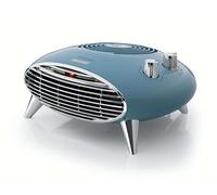 Ariete 8211 Calefacción de mesa, Calefacción eléctrica, 2000W, Termostato, Silencioso, Rejilla y Patas Cromadas, Azul Claro