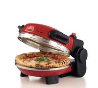 Ariete 934 Pizzeria Gourmet, horno de pizza napolitano y caloni, 1500 W, temperatura 400 °C, 3 minutos de tiempo de cocción, ladrillo refractario extraíble, ajuste desde abajo y arriba, rojo