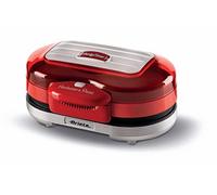Ariete Hamburger Maker 205; rojo; 1200 W, Doble placa antiadherente, 2 compartimentos, Fácil de limpiar,