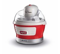 Ariete 643/00 - Máquina de helado party time, para preparar helados, sorbetes y helados de yogurt, tiempo de preparación 30 minutos, capacidad 1,5 L, roja