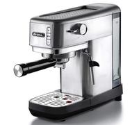 Ariete 1380 Cafetera de metal, compatible con café en polvo y monodosis ESE, 1300 W, capacidad 1,1 L, 15 bar de presión, filtro ½ tazas, dispositivo capuchino, plata