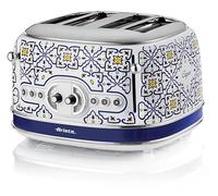 Ariete Tostadora Capri 156, 1630W, 4 rebanadas, 6 niveles de dorado, bandeja para migas, función de descongelación, expulsión automática, sin pinzas