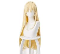 Arifureta Shokugyou De Sekai Saikyou Yue Pelucas de Cosplay 80cm Larga Larga Peluca de Pelo Sintético de Fibra de Alta Temperatura Amarilla Perucas Talla única Yue