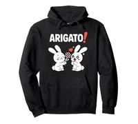 Arigato! Funny Chibi Anime Bunny Kawaii Manga Comedia Sudadera con Capucha