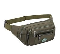 Ariineer Impermeable Riñoneras Hombre Mujer Grandes Riñoneras de Marcha Running de Acampada y Marcha Bolsos de Gimnasio Bolsos Bandolera para Hombre Mujer (Olive)