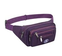 Ariineer Impermeable Riñoneras Hombre Mujer Grandes Riñoneras de Marcha Running de Acampada y Marcha Bolsos de Gimnasio Bolsos Bandolera para Hombre Mujer (Morado)