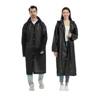 Arimsoa Chubasqueros Impermeable, 2 Piezas Reutilizable Poncho de Lluvia Impermeable Poncho Hombre con Capucha, Ligero Ponchos Impermeables para Viajes y Exteriores