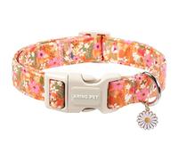 ARING PET Collar para perro, bonito collar de flores, cómodo collar naranja para perros con hebilla de plástico de liberación rápida para niños y niñas