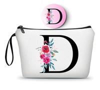 ARIOSEY Bolsa de maquillaje personalizada con espejo, bolsa de maquillaje para mujer, pequeñas bolsas de cosméticos para mujer, bolsa de maquillaje Barbie, regalos de graduación, D