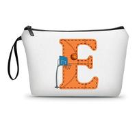 ARIOSEY Neceser de maquillaje con inicial pequeña para mujer, profesora, amiga, niña, regalo de graduación, regalo de cumpleaños de fútbol, Baloncesto