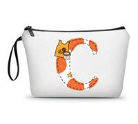 ARIOSEY Neceser de maquillaje con inicial pequeña para mujer, profesora, amiga, niña, regalo de graduación, regalo de cumpleaños de fútbol, Baloncesto, C Taza