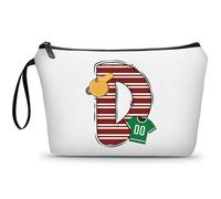 ARIOSEY Neceser de maquillaje con inicial pequeña para mujer, profesora, amiga, niña, regalo de graduación, regalo de cumpleaños de fútbol, Fútbol